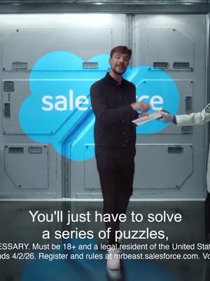 Solve puzzle. Slack @mrbeast the answer first. Win a million bucks. 🤑 Puzzles are live. Clues are everywhere. Can you crack the code? Check it out: https://sforce.co/3Zpz7K0 Registration required. Salesforce is the official technology provider of @mrbeast's $1 Million Dollar Puzzle, not a sponsor or responsible for prize distribution.