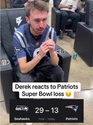 Tough loss @Betr Derek 😬 #superbowllx #patriots #seahawks #nfl #betrderek 