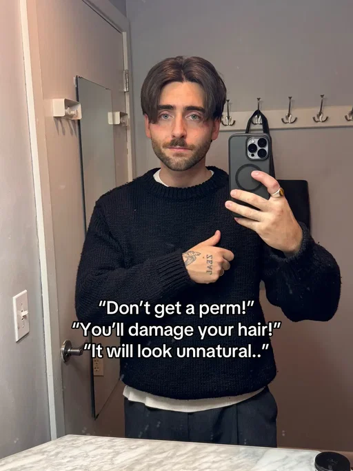 you want to look amazing  #wavyhair #koreanperm #looksmaxing #transformation 