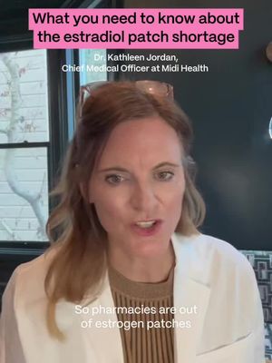 Having trouble getting your HRT Rx refilled? The estradiol patch shortage may be why. Dr. Kathleen Jordan, CMO at Midi Health, shares updates on what’s going on, what we’re doing to support patients, and the steps you can take right now to avoid gaps in care. At Midi, we’re also working to make hormone therapy easier and more reliable. More details will roll out in the coming weeks. 👀 If you’ve had to find ways around the shortage, what’s worked for you? Share your tips with our community 👇  #estrogenpatch #hrt 