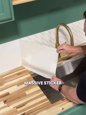You can use a massive sticker to install tiles?! Say less. 🙌 Achieve a quicker and less mess DIY project with this double-sided adhesive tile mat. #tiling #easyDIY #backsplash #lowesfind 