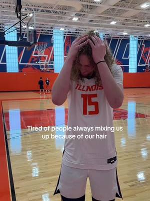 It's just not cool that you copy me.  The first 800 students to arrive on Tuesday receive a Jake Davis wig! #ncaabasketball #wig #college 