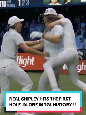 FIRST HOLE-IN-ONE IN #TGL HISTORY 🚨 📺: @ESPN #nealshipley #golf #holeinone 