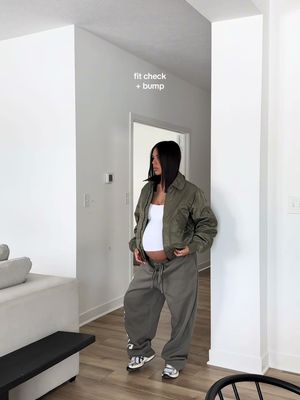 sweats only atp :’)|#OOTD #fitcheck #whatiwore #bumpstyle #pregnancyoutfit 