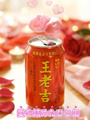 缶に閉じ込めたバレンタイン。まるで恋のエリクサー。 #王老吉 #飲み物 #爽快 #バレンタインデー #美味しい