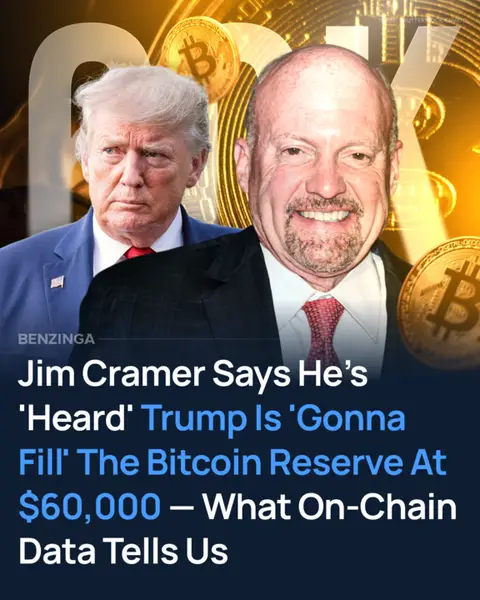 Popular market commentator and TV personality Jim Cramer said on Friday he was told the Trump administration plans to purchase Bitcoin (CRYPTO: BTC ) for the U. Analyzing The US Government’s Bitcoin Stash Cramer made the claim during CNBC’s Squawk on the Street segment , stating, “I heard at $60,000 the President is gonna fill the Bitcoin Reserve. government holds 328,372 BTC, worth over $23 billion, according to data from Arkham. The holdings remained unchanged from last month, with no noticeable BTC moving into the wallet. The Treasury Department didn’t immediately return Benzinga’s request for comment. Admin ‘Won’t Bail’ Out Bitcoin An executive order signed in March 2025 specified that Bitcoin in the reserve would initially come from criminal and civil asset forfeitures and that BTC deposited into the reserve cannot be sold. He said that neither the Treasury Department nor federal regulators have the authority to compel banks to purchase Bitcoin or to invest public money into cryptocurrency assets, including Bitcoin or tokens tied to President Donald Trump. #stockprice #pricetarget #earnings #wallstreet #money