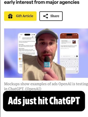 It's finally here! ChatGPT began running ads in its AI assistant today, just one day after airing an ad during the Super Bowl. We have the deets on how much OpenAI is charging for CPMs, which major agencies are testing it out and what they look like.