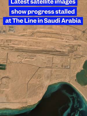 Saudi Arabia has scaled back construction of its #megacity#TheLine. Deputy Executive Producer Robert Leslie reports on #satellite images showing how progress has stalled at the #smartcity and its ski resort megaprojects. #Neom#Trojena