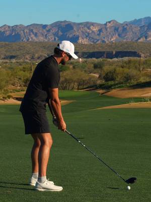 Mountain backdrop makes everything look cooler  #golf #golflife #golfer #golfing #golfswing