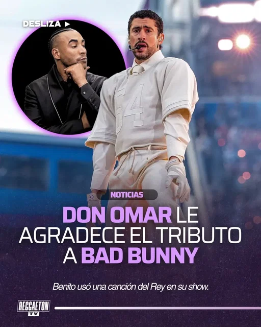 #DonOmar le respondió a Benito, luego de que el conejo usara samples de su canción “Dale Don Dale” durante el show de medio tiempo del Super Bowl LX. En su mensaje reconoció el esfuerzo de #BadBunny por enaltecer el nombre de Puerto Rico y las personas que ayudaron a construir el movimiento urbano.