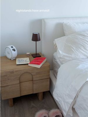 we finally have nightstands! my bedroom has a long ways to go for it to be *perfect* but we’re getting there!!! 🥰