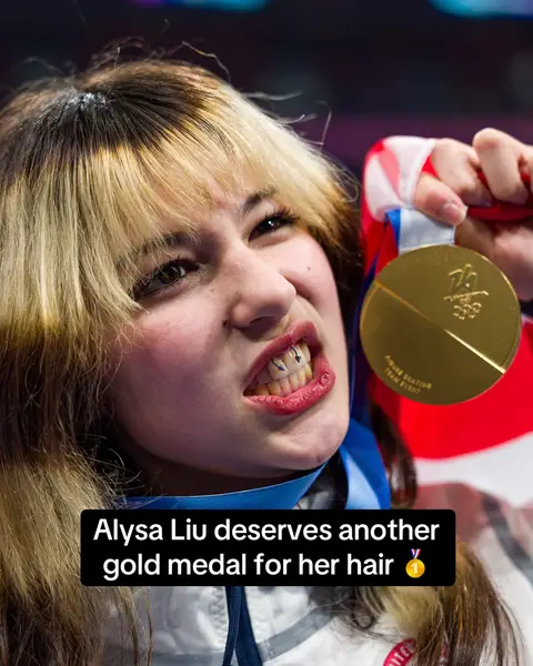 Alysa Liu definitely has the best hairstyle in the Olympics #alysaliu #winterolympics 