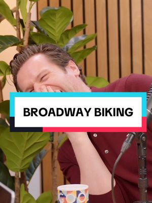 Please don’t follow Jonathan Groff🚲 #biking #nyc 