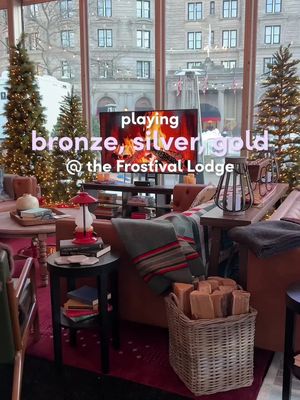 If cozy was a sport 🥇 The Frostival Lodge takes gold for après-ski vibes @Meet Boston #wintergames #frostival #wayfairlodge #wayfairfinds