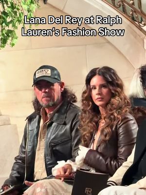 #LanaDelRey and her man in the front row at the @Ralph Lauren show in New York. 