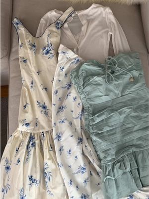Cute spring finds from H&M🩵 #hmhaul #hm #haulspring #springdress #femininestyle 