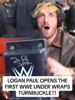 “That’s going in the PC!” 😱 @Logan Paul opened the very first @WWE Under Wraps Turnbuckle on his @IMPAULSIVE podcast at the @Fanatics #SuperBowl Party Red Carpet‼️ #WWE #loganpaul #mysterybox #stonecold 