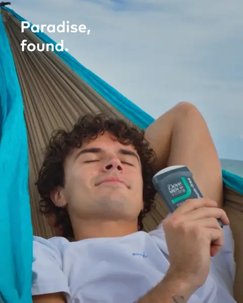 When life doesn’t slow down, finding your off-the-clock feeling matters. Paradise is an aluminum-free, mood-boosting deodorant made with coconut water and pineapple - designed to help you relax, recharge, and reset wherever the day takes you. Part of Dove Men+Care’s new range of Mood Boosting deodorants - four aluminum-free scents designed to lift your mood. Learn more and shop now - tap the link in our bio. @Nicolas Vansteenberghe 