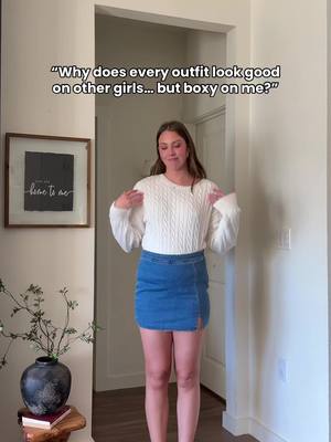 I used to think I just “didn’t have curves.” Turns out I just didn’t know how to dress my rectangle body. If your outfits always look straight up and down, this is your sign to stop blaming your body. Save this for later & follow for more rectangle body styling!  #RectangleBodyType #BodyTypeStyle #HowToDressYourBody 