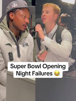 Super Bowl Opening Night Failures 😂 #nfl #SuperBowl #seahawks #patriots #fyp 