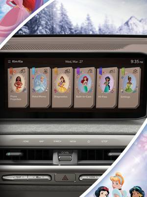 Rediscover timeless tales. The new Disney Princess Fairytale theme brings classic elegance and nostalgic charm to your journey—awakening memories of everlasting stories. #Kia #KiaConnectStore #DisneyPrincess #Fairytale Display themes to be released are subject to change. Availability and features may vary by model, model year, trim level, and vehicle software version. Kia Connect subscription required. Kia Connect terms and conditions apply.