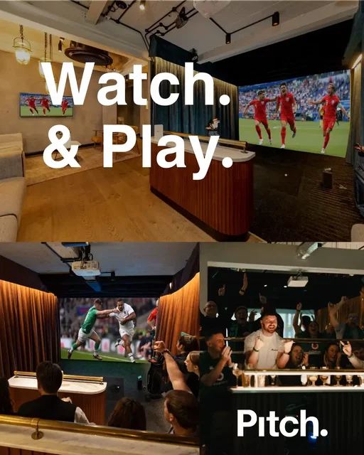 The Ultimate Six Nations Experience at Pitch 🏉 Watch the match from your own private bay, then take on golf games and world-class courses with friends. 3 hours of Watch & Play plus a food platter for groups of 6–12, from just £20 per person for 12.  #watchandplay #livesport #sixnations #londongolf #thingstodoinlondon 