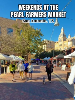 Weekends at the Pearl Farmers Market ☀️ Fresh veggies, local meats, coffee, juices, flowers… and yes, I’m here for the carb overload! Honey buns, cinnamon rolls, beignets, chimney cakes and fresh bread for days. Happens every Saturday 9–1 and Sunday 10–2 in San Antonio. Bring your tote bag and your pups 🐶 #thingstodoinsanantonio #sanantonio #satx #sanantonio #farmersmarket 