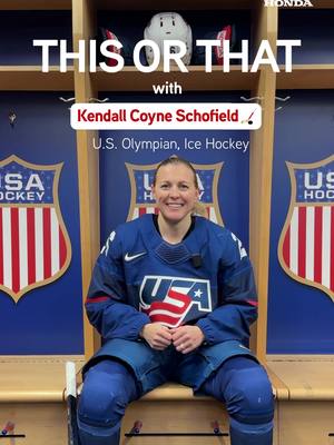 This or That? Let’s find out what Kendall Coyne Schofield has to say. #TeamHonda