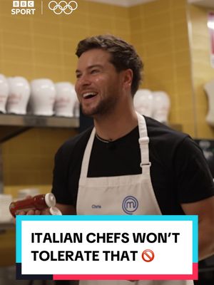 🇮🇹 “Don’t break my heart!” 💔 Italian chefs just don’t tolerate some things…  Celebrity MasterChef semi-finalist Chris Hughes tried putting a twist on a carbonara in Milan during #MilanoCortina2026 🤌 #WinterOlympics #ItalianFood #Italian 