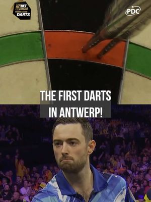 The first three Premier League darts thrown in Antwerp... 🇧🇪