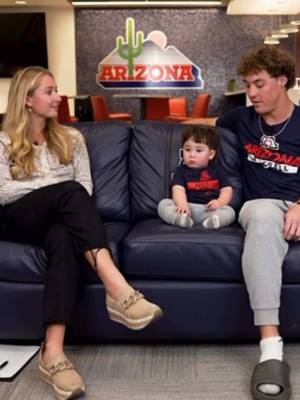 baby G’s first interview 🙏🏻 thank you @Mackenzie Hamilton for having baby G 🤝 #uofa #arizonabaseball #babyG 