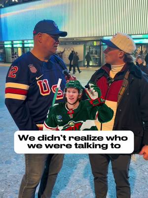 @Timmy K had no idea he was talking to Matt Boldy’s Dad 😂🔥 #NHL #hockey #olympics #fyp 