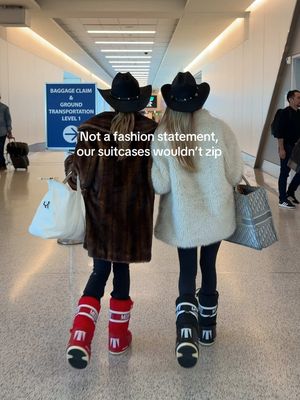Winter travel ootd  #winter #travel #style #furcoat #luggage 