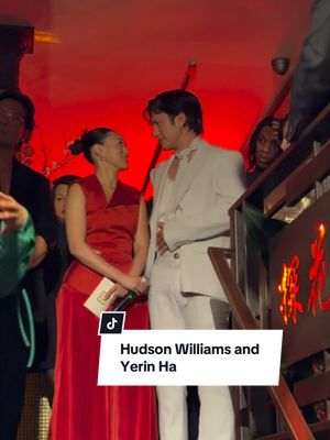 Romcom when? Hudson Williams and Yerin Ha at Gold House’s NYFW party. #hudsonwilliams #yerinha #nyfw #newyorkfashionweek #goldhouse 