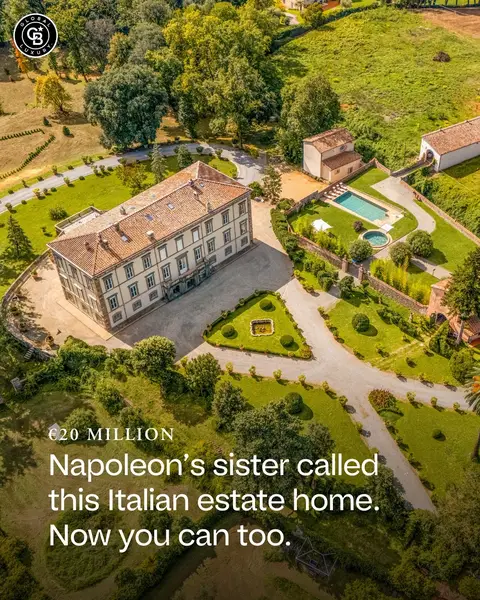 Just outside Lucca, in the quiet hills of Capannori, stands one of Tuscany’s most historically rich estates: Villa Orsucci, once owned by Caroline Bonaparte—Napoleon’s sister and Queen of Naples. First built in the 16th century, the villa was transformed in the 1700s by silk merchant Coriolano Orsucci into a stately country residence. The Baroque entrance, designed by Filippo Juvarra, still frames the walled garden. Inside, a 125-square-meter grand salon features stuccoes by Sebastiano Puccini and two monumental canvases attributed to Pier Dandini—likely brought by Caroline herself. The estate includes a guest villa, restored limonaia, private 18th-century chapel, stables, a 1,150 sq m farmhouse, and two swimming pools—all set across 6 hectares. With over 45,000 square feet of space and 20 bedrooms, it remains a rare cultural artifact in the Italian property market. This is a villa for those who understand provenance, preservation and place. ▪️ Via di Piaggiori, Capannori, Tuscany, Italy ▪️ €20,000,000 | ~$23,000,000 USD | 20 BD | 10 BA | 45,746 SQ FT ▪️ Listing by Alessandro Tognetti | Coldwell Banker Forte dei Marmi