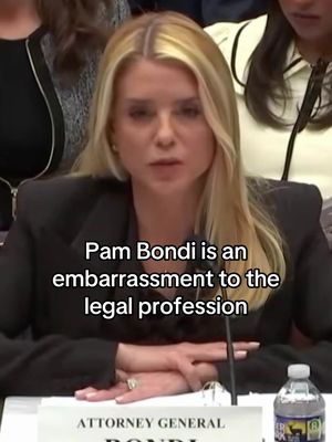 This was how Pam Bondi responded to a simple question… #pambondi #fyp #trump #congress #politics 
