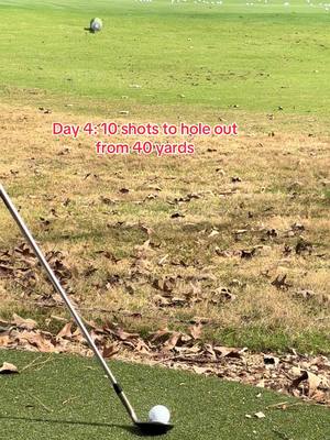 Day 4: 10 shots to hole out from 40 yards #fyp #golf #challenge #finalcountdown #chip 