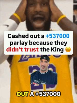 Cashing out is sometimes encouraged and the smarter move to make… But cashing out for a $6 wager that has +537000 odds for $100 is a choice… Especially when the parlay ends up fully cashing as LeBron got the triple double 🫣 (via @FanDuel Sportsbook) @Vinny B  #fyp #NBA #betting #sportsbetting #lebron #king #lebronjames #storytime 