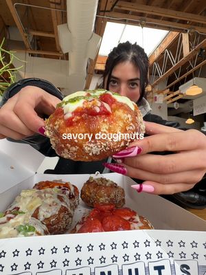SAVORY DOUGHNUTS IN DENVER 🍩  📍 Parlor Doughnuts 95 Lincoln St Denver, CO  80203 #denver #denvercolorado #denverfood 