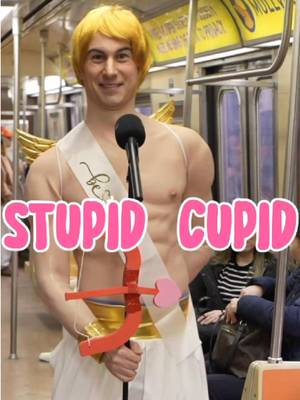 Cupid does stand up on the subway in NYC. #cupid #ValentinesDay #fyp