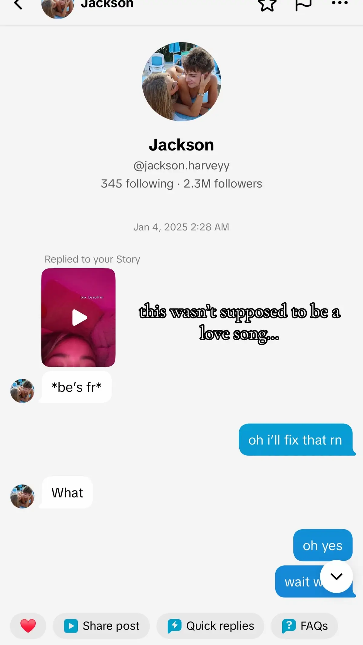 Happy Valentine’s Day to my favorite valentine @Jackson 