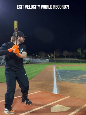 Hitting a baseball at Category 4 Hurricane speeds 😭 Is this the current exit velo world record? #baseball 
