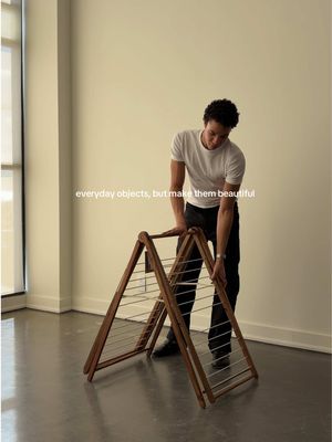 can’t wait for laundry day #homedecor #mcmdesigns #laundryday #dryingrack #minimalstyle 