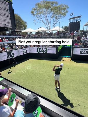 The watering hole is something else 🔥 #LIVGolf 
