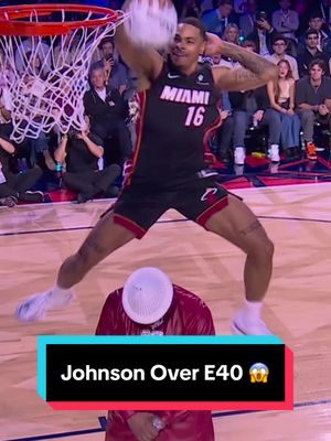 Keshad Johnson jumped over E40 in the @AT&T Slam Dunk 🔥 #NBA #basketball #NBAAllStar #KeshadJohnson #Dunk 