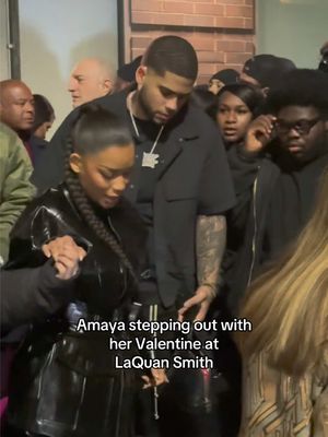 @Amaya🩰🍒💕🫧 had a Valentine’s night out at #LaquanSmith FW26 💘                        Video: Hypebae                                       #nyfw #celebrity #LoveIsland #amayapapaya 