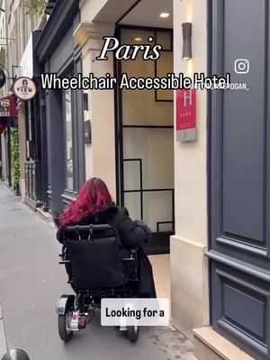 Paris wheelchair accessible hotel room - Le Basile 📍  Just around the corner from the Palais Garnier, this was a lovely accessible hotel room in a great Paris location! 👏 #paris #accessibletravel 