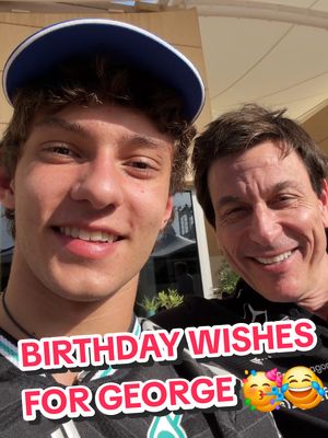 Happy 46th Birthday, George! 😂🥳 #f1 #mercedesf1 #totowolff #georgerussell #kimiantonelli