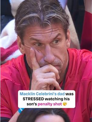 Rick Celebrini was STRESSED watching Macklin take a penalty shot at the #Olympics 🤯🇨🇦🚨 #MilanoCortina2026 #winterolympics #teamcanada 