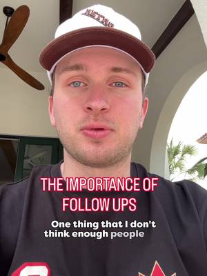 You HAVE to follow up with people, especially in sports! 3 strike policy - don’t give up on your dream job or a connection after only sending 1 message!